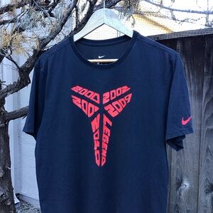 Nike Kobe Bryant Legends Last Forever Graphic T Shirt Black Red Athletic Large